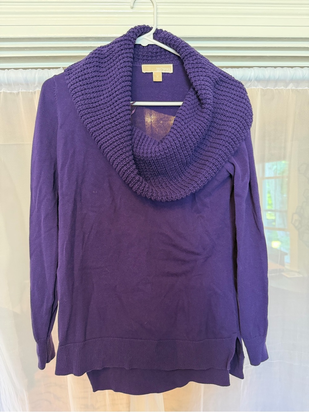 Michael Kors Purple Cowl Neck Sweater